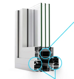 Aluminum Bi-Fold door — thermal break barrier