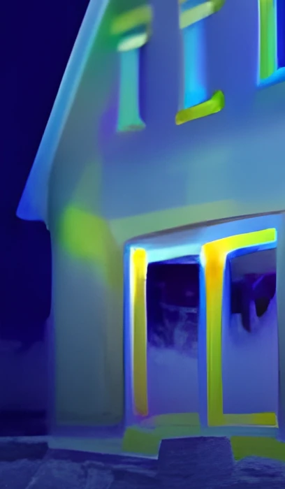 Before renovation — heat loss through patio door glazing