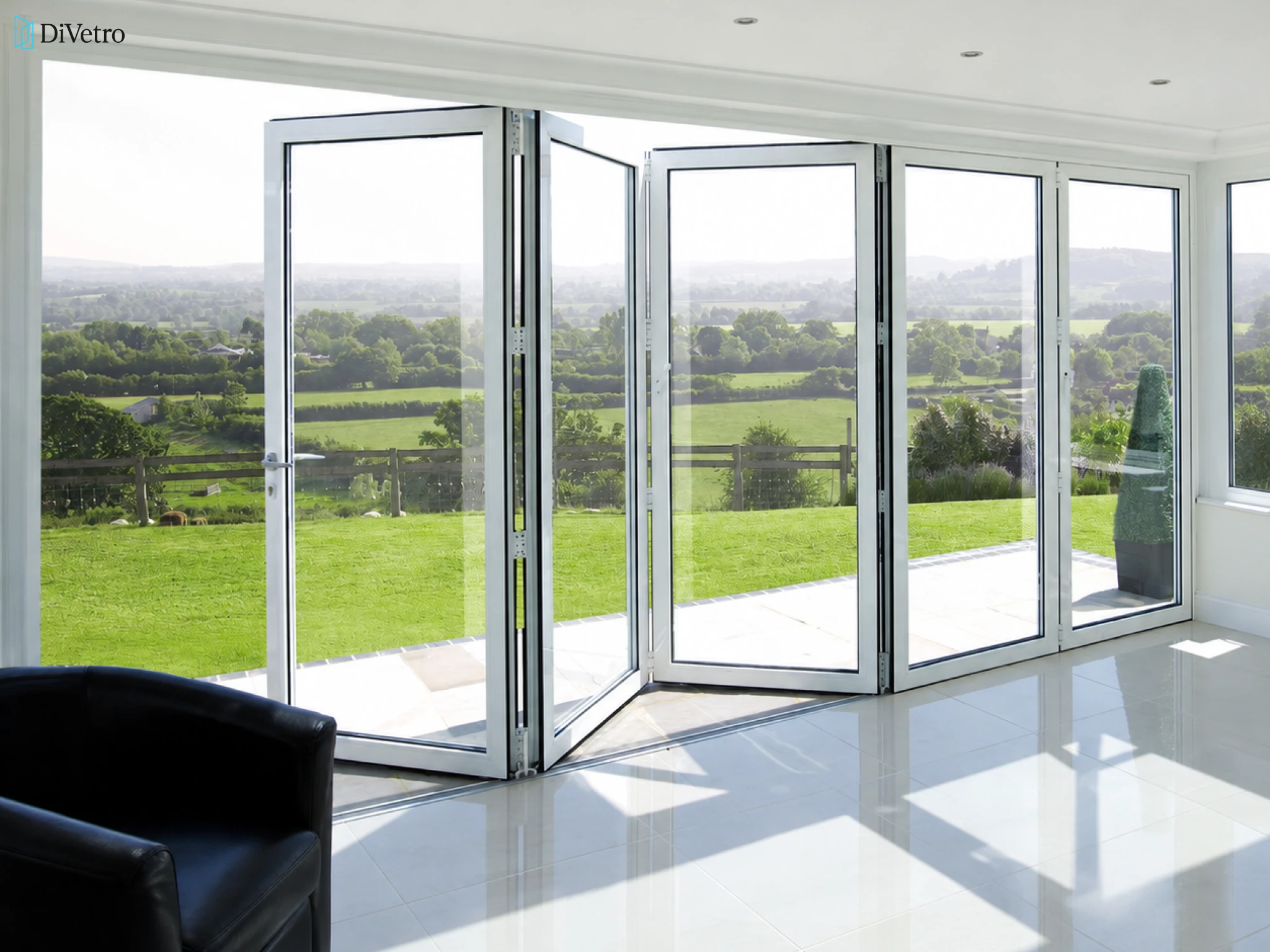 Bi-fold door installation completed at a modern residential property — DiVetro real project