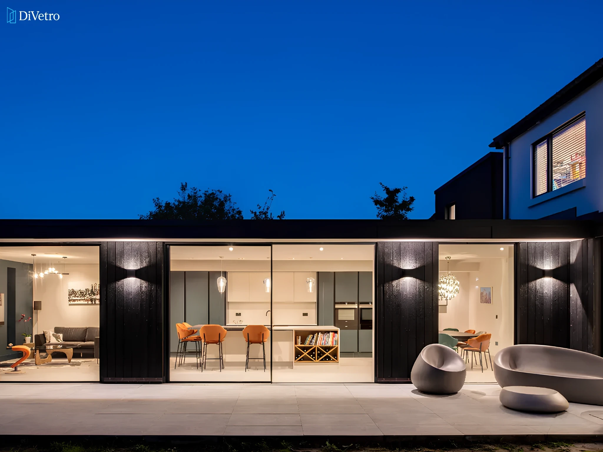 CorVision ultra-slim door installation completed at a modern residential property — DiVetro