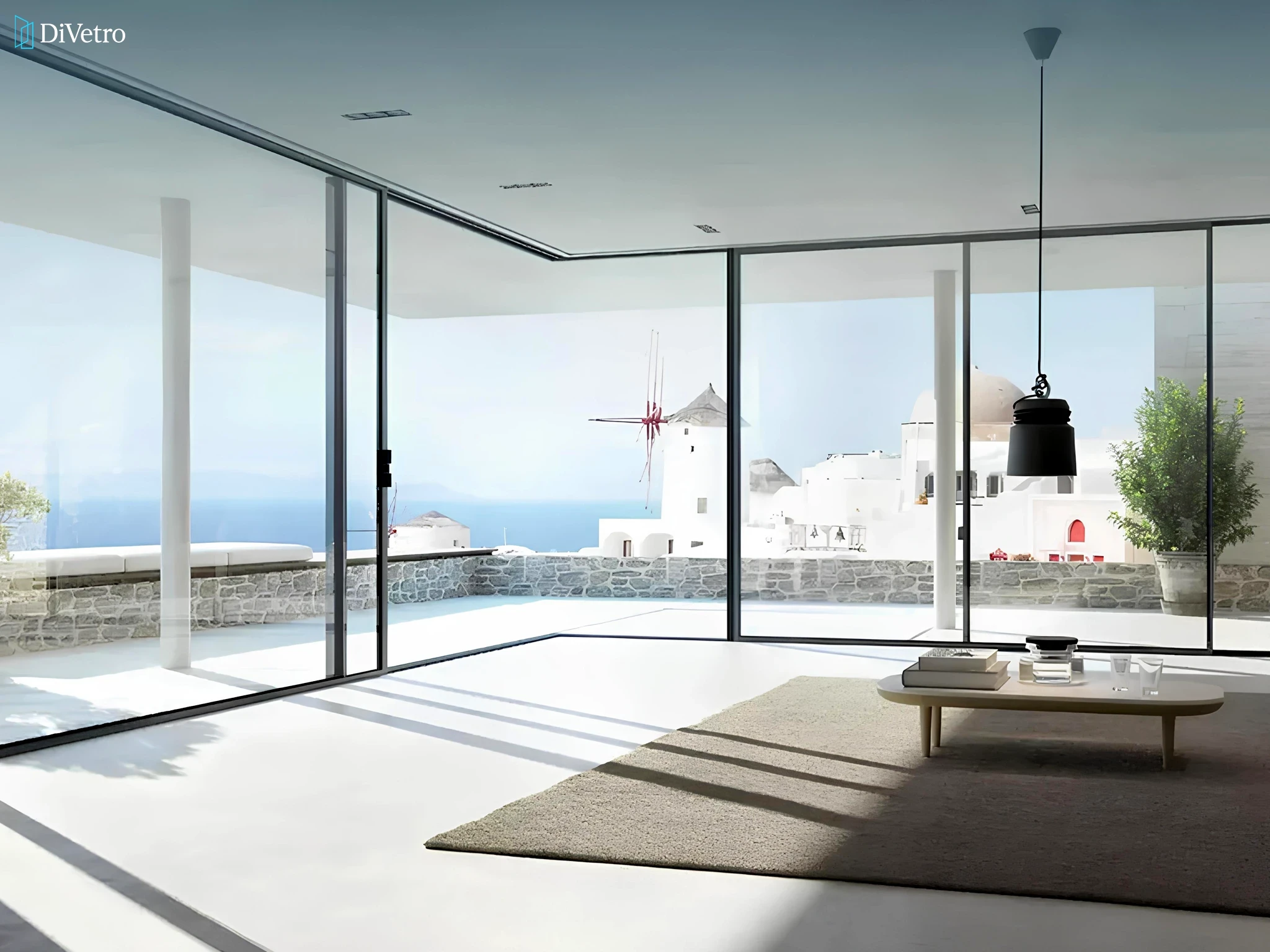 CorVision aluminum door with thermal break and triple glazing installed at a private home