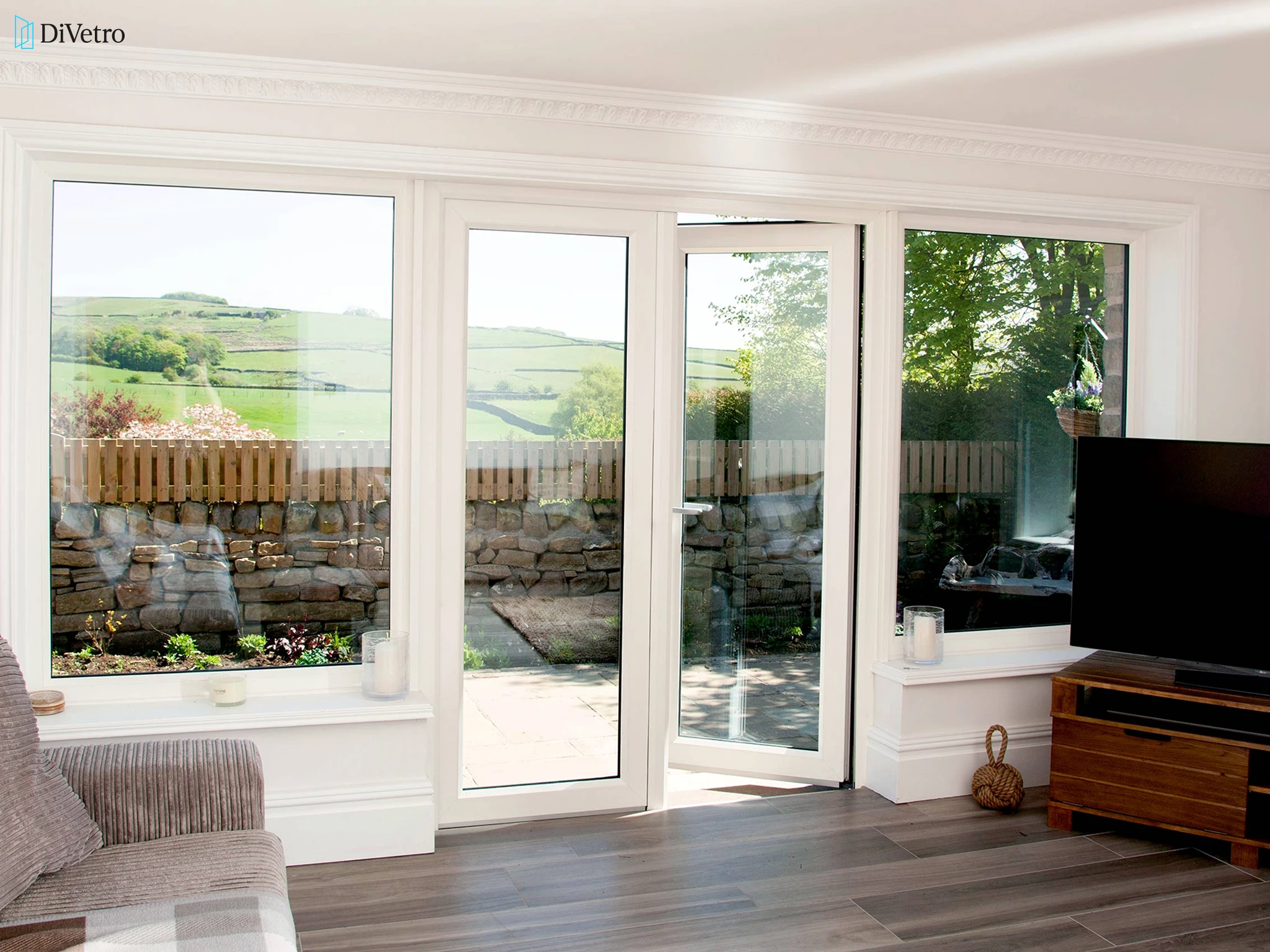 Classic French door installation completed at a modern home — DiVetro real project