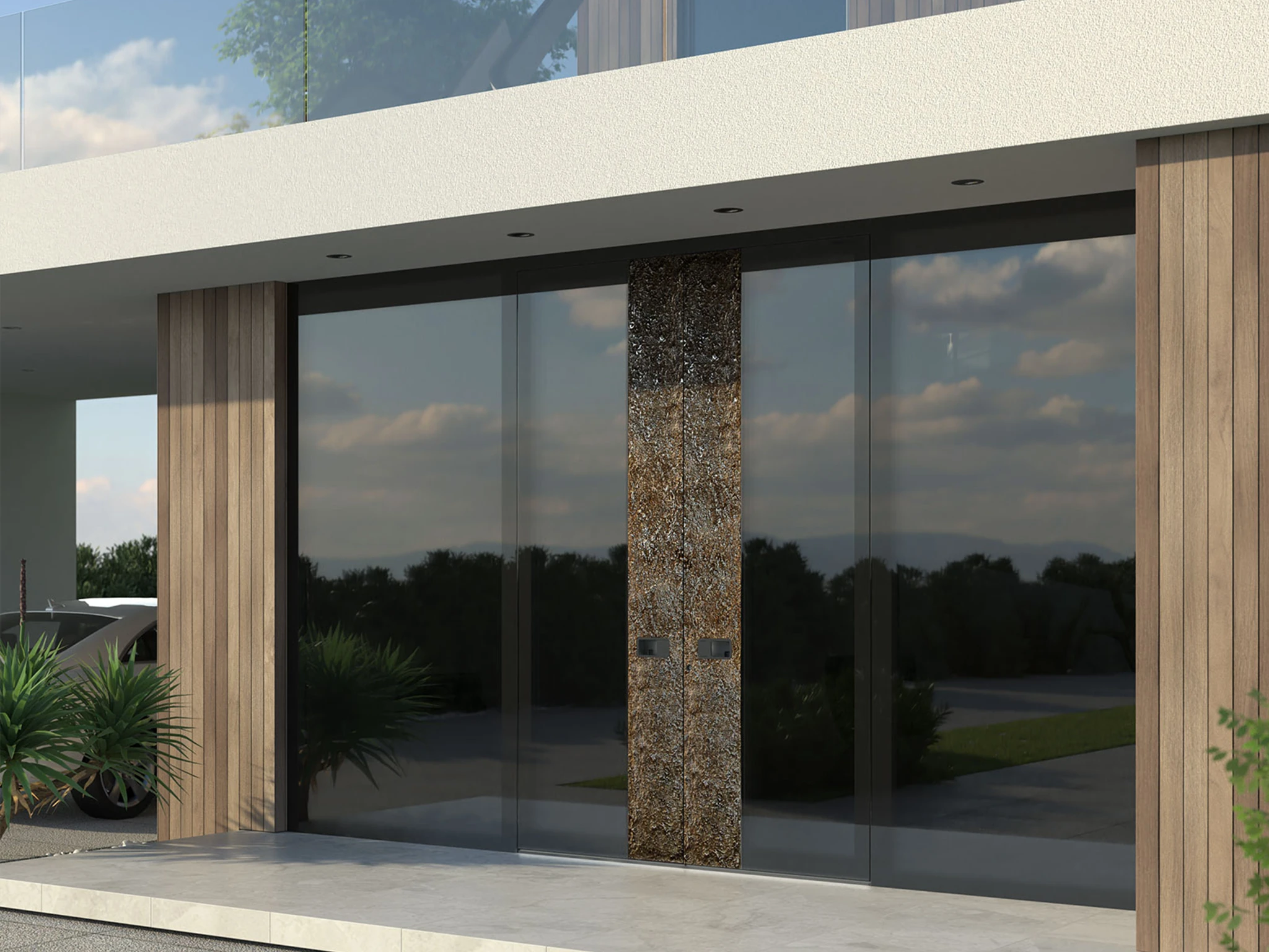 Pirnar Ultimum front door with CarbonCore construction on a contemporary residence